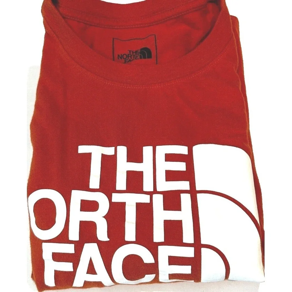 The North Face T-Shirt XL Mens Orange White Graphic Logo Short Sleeve Tee